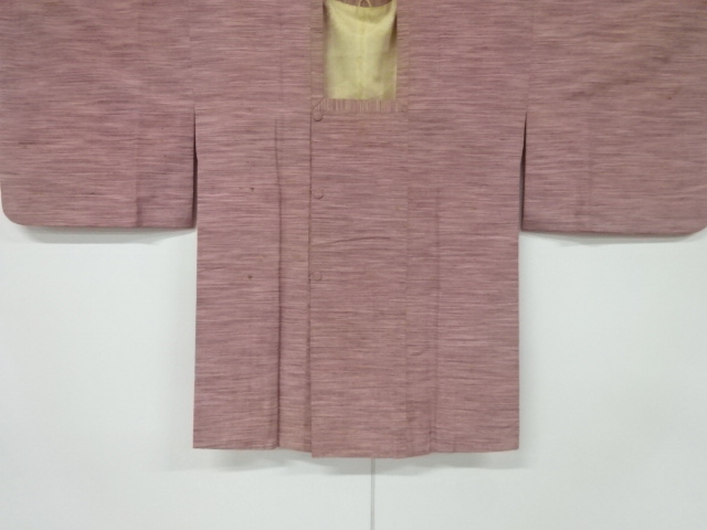 JAPANESE KIMONO / ANTIQUE MICHIYUKI COAT / TSUMUGI / WOVEN STRIPE